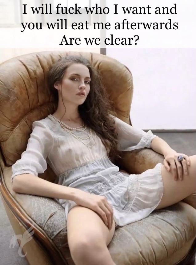 Crystal clear ma'am. #hotwife #cuckold #femdom