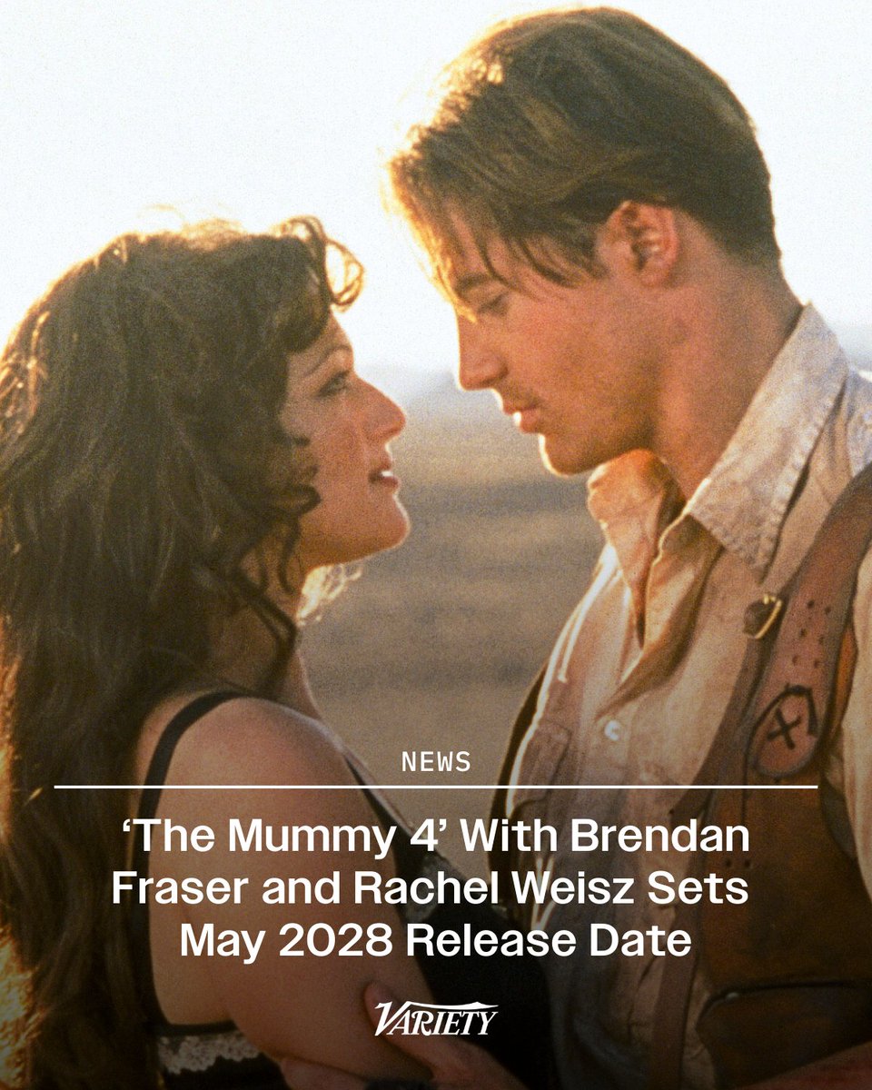 Universal has dated #TheMummy4 for a wide theatrical release on May 19, 2028.

• Brendan Fraser and Rachel Weisz are reprising their roles as adventurer Rick O’Connell and Egyptologist Evelyn O’Connell. 

• Radio Silence’s Matt Bettinelli-Olpin and Tyler Gillett (“Ready or