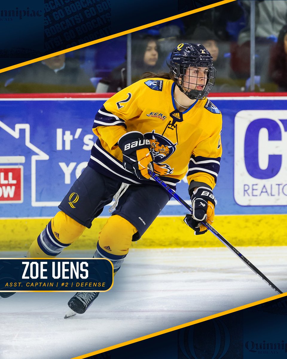 QU_WIH's tweet photo. Today’s Senior Spotlight: assistant captain #2 Zoe Uens 💙

#BobcatNation x #NCAAHockey https://t.co/rZDUwrvhKz