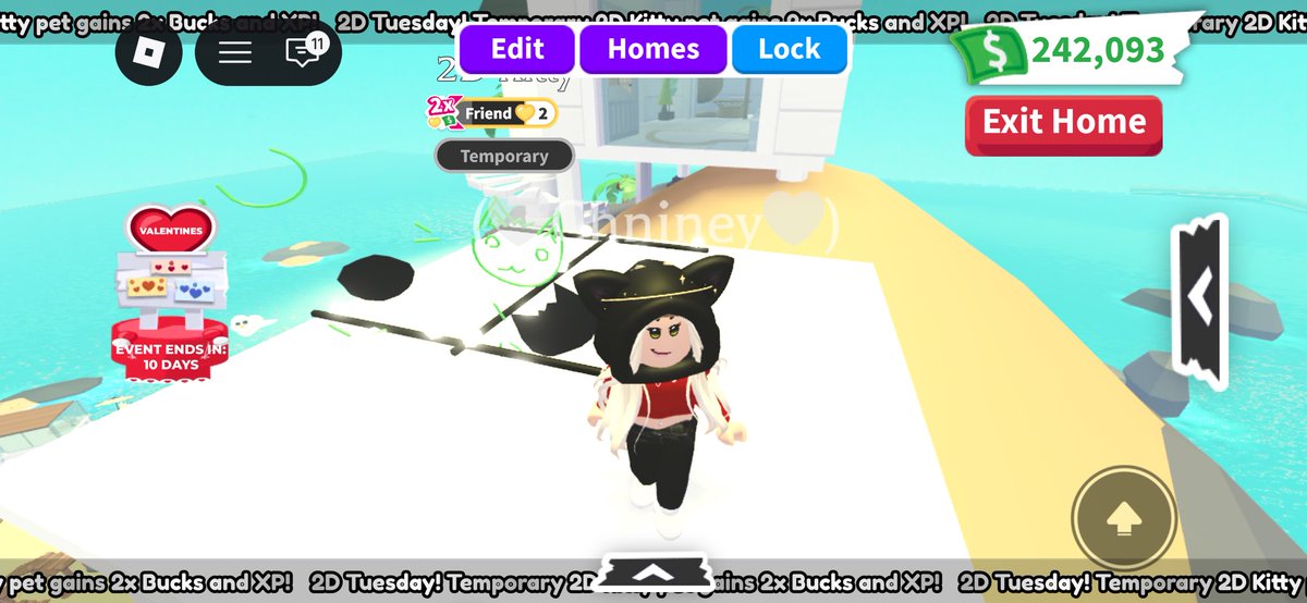 chniney's tweet photo. Hilarious 2D Kitty! Tricks 2 made me laugh! @PlayAdoptMe #2Dkitty #2Dtuesday https://t.co/E1A8rIE99s