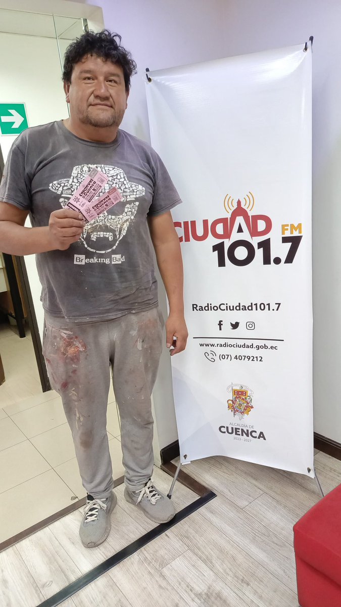 ¡Sigue en sintonía de Radio Ciudad! 
Podrías ser uno de los ganadores de entradas para el concierto de Nicky Jam, el sábado 14 de febrero en el estadio Alejandro Serrano Aguilar.
¡Escúchanos y participa! 🎟️

#ElCarnavalEsEnCuenca ❤️💛
