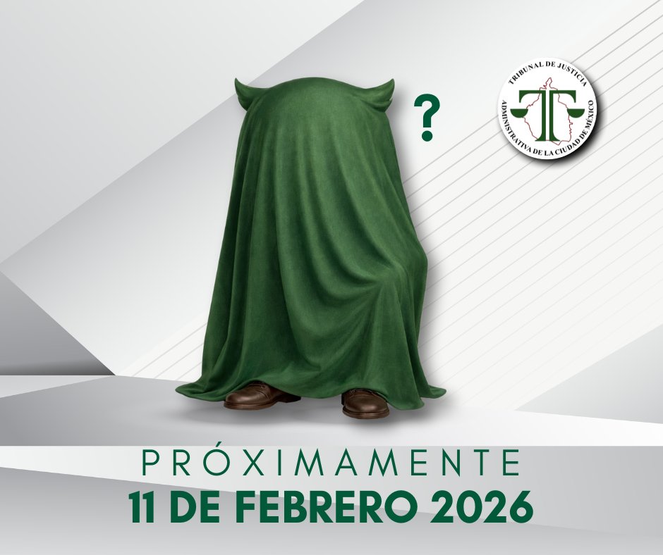 TJA_CDMX's tweet photo. La espera está por terminar… 📷📷
Este 11 de febrero de 2026 conocerás a la nueva incorporación del
Tribunal de Justicia Administrativa de la Ciudad de México. https://t.co/DWuBD5bDvH