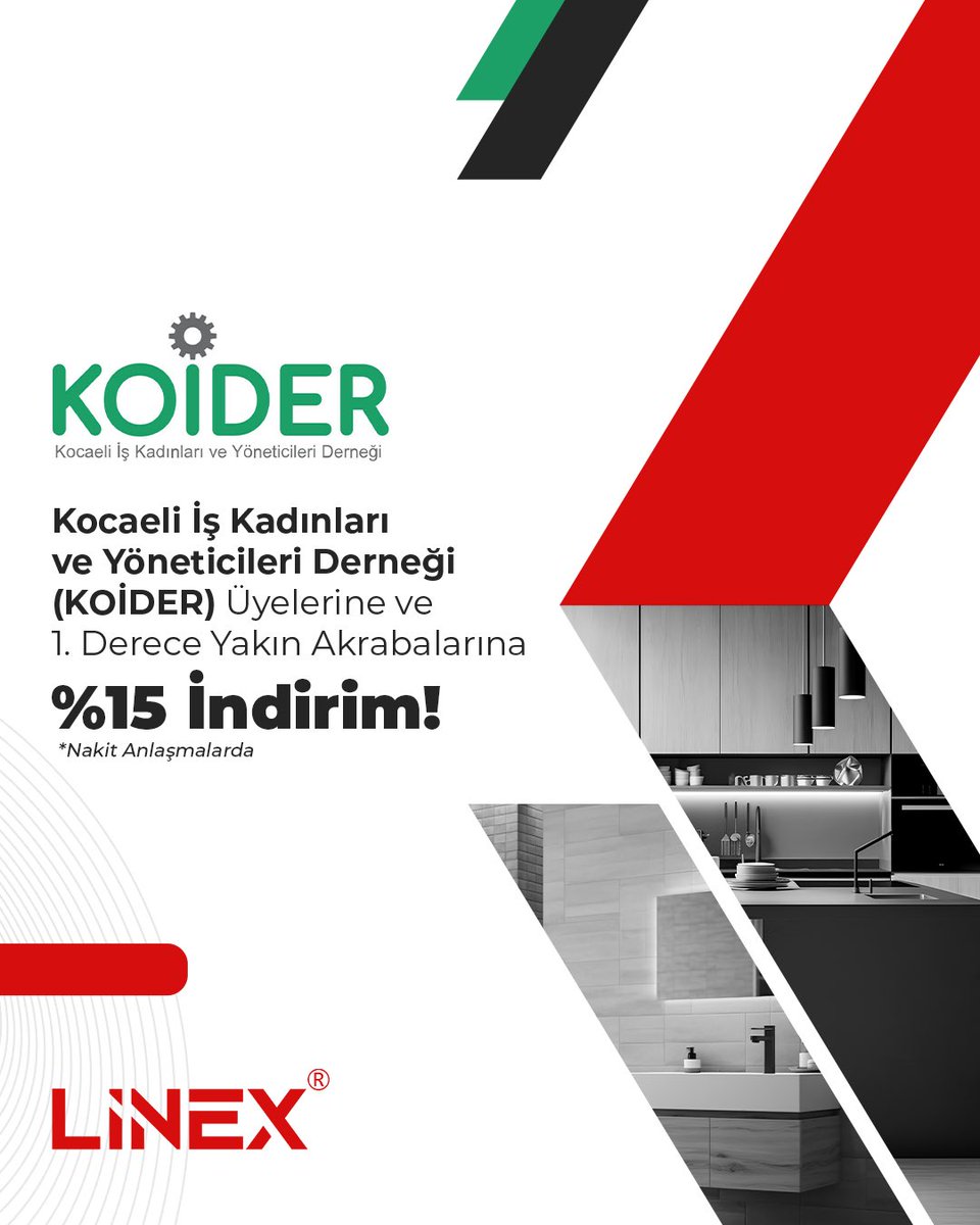 Kocaeli İş Kadınları ve Yöneticileri Derneği (KOİDER) ile LİNEX arasında, karşılıklı iş birliğini güçlendirmek ve üyelerimize özel ayrıcalıklar sunmak amacıyla indirim protokolü anlaşması imzalanmıştır. Bu iş birliğinin her iki kurum için de değer üretmesini temenni ediyor,