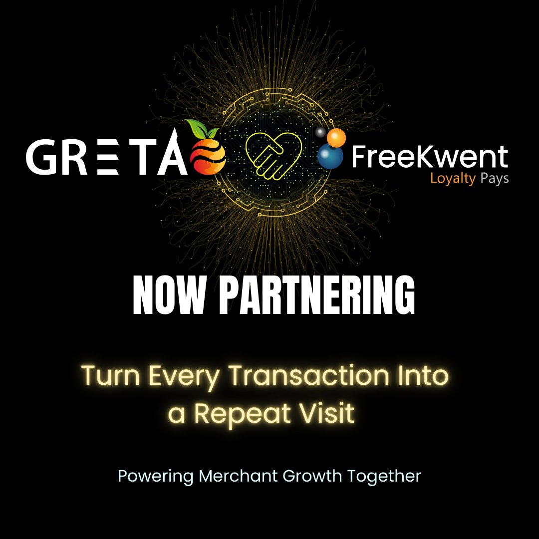 🚀 Now Partnering: Greta POS × FreeKwent

Turn every transaction into a repeat visit with seamless POS + smart loyalty — helping merchants boost retention and drive long-term growth.

Learn more 👉 mkonnekt.com

#Partnership #CustomerLoyalty #BusinessGrowth