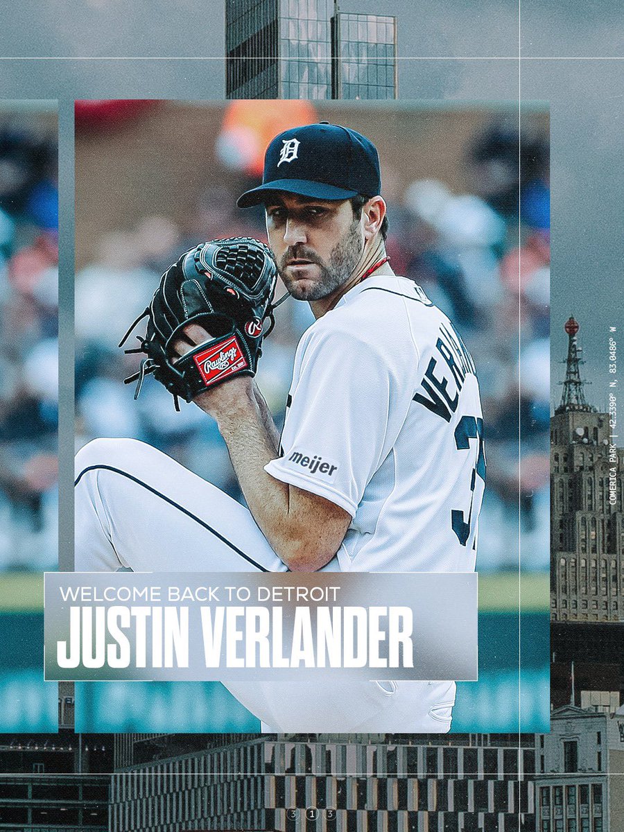 tigers's tweet image. The Tigers have signed three-time American League Cy Young and nine-time All-Star RHP Justin Verlander to a one-year contract for the 2026 season.

Welcome home, JV!