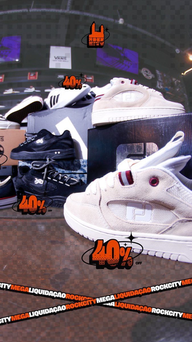 RockCityArmy's tweet photo. 🔥👟 Tênis com desconto na Mega Liquidação Rock City 👟🔥

Selecionamos vários modelos de tênis das melhores marcas com descontos reais, chegando a até 50% OFF.
É clássico, é skate, é lifestyle, tudo isso com descontos insanos. 🛹⚡ https://t.co/fhfqcgRJ2h