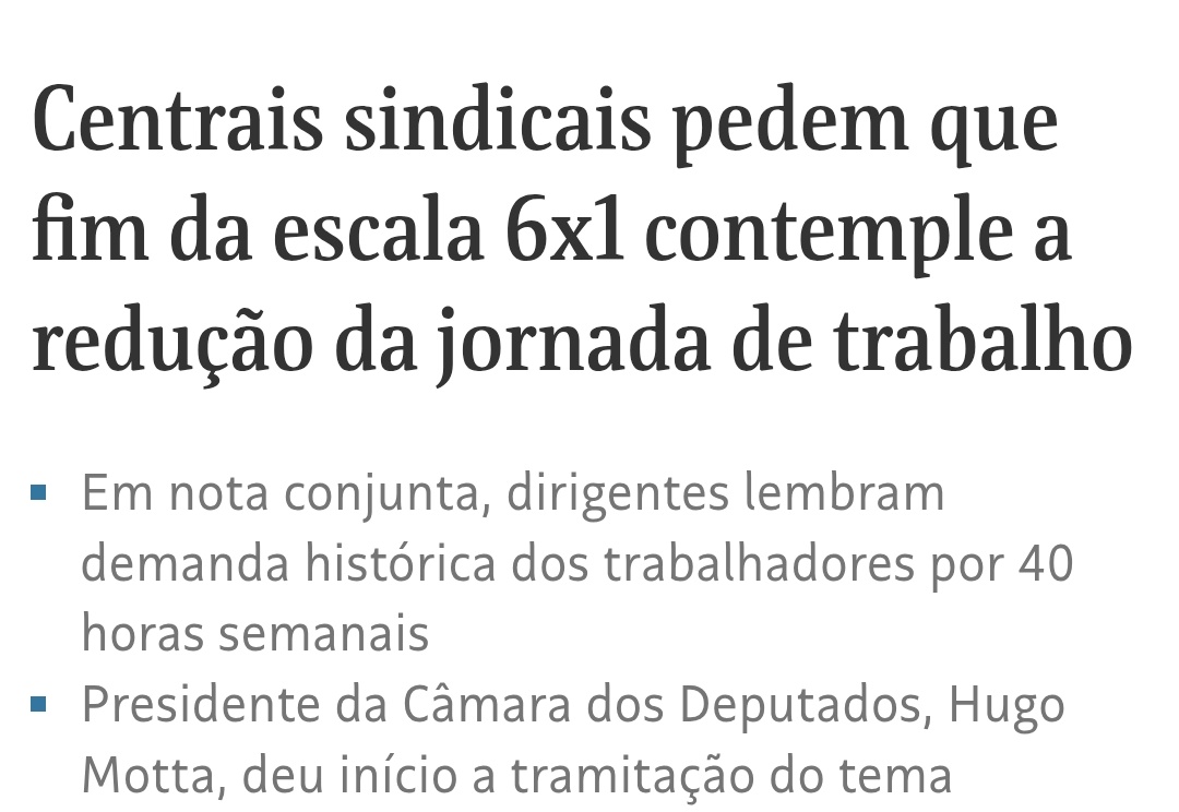 As Centrais Sindicais unidas pelo fim da escala 6x1. Redução de jornada de trabalho sem redução de salário é luta histórica da <a href="/CUT_Brasil/">CUT Brasil</a>, do movimento sindical, que já levou a muitas conquistas. #fimdaescala6x1 #acaba6x1