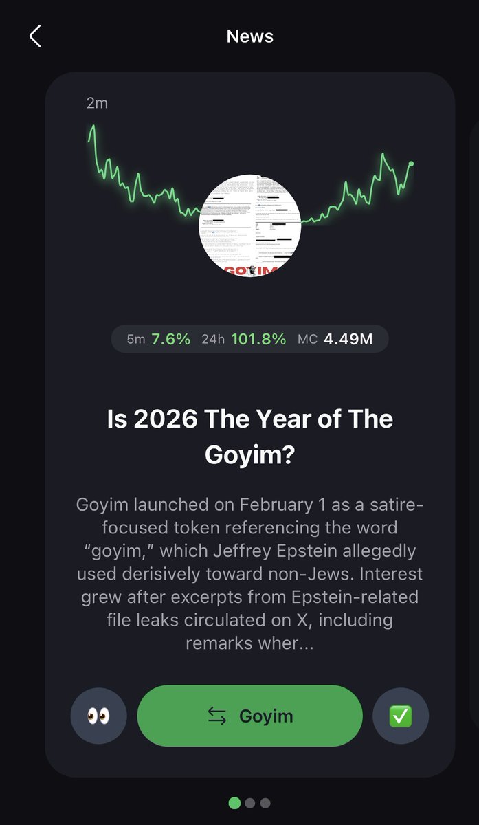 PumpfunEco's tweet photo. Goyim $Goyim is now trending on pump fun! 🔥 https://t.co/AGr8VcMnIx