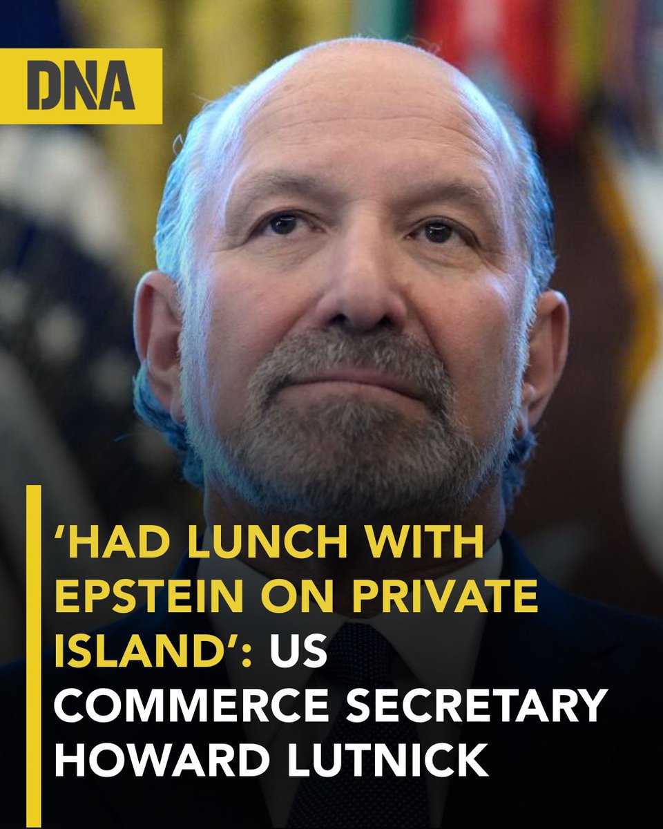 dna's tweet photo. US Commerce Secretary Howard Lutnick said Tuesday that he had lunch with convicted s*x offender Jeffrey Epstein on the disgraced financier's private island, as calls for his resignation grow from lawmakers on both sides of the aisle.
#HowardLutnick #USCommerceSecretary #EpsteinFiles #DNAUpdates