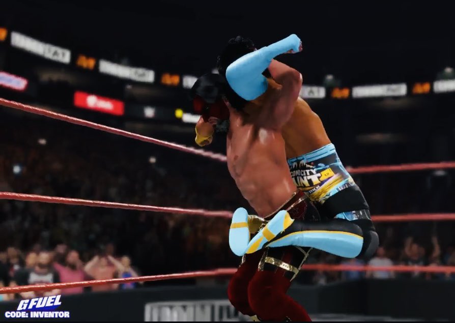 IWFUniverse's tweet photo. New &amp; improved @JohnnyE_IWF manages to secure a W over @YoursTrulyIWF, who has been having trouble finding himself once again after taking off the mask.

#IWFMELTDOWN https://t.co/hpFtbxFLSo