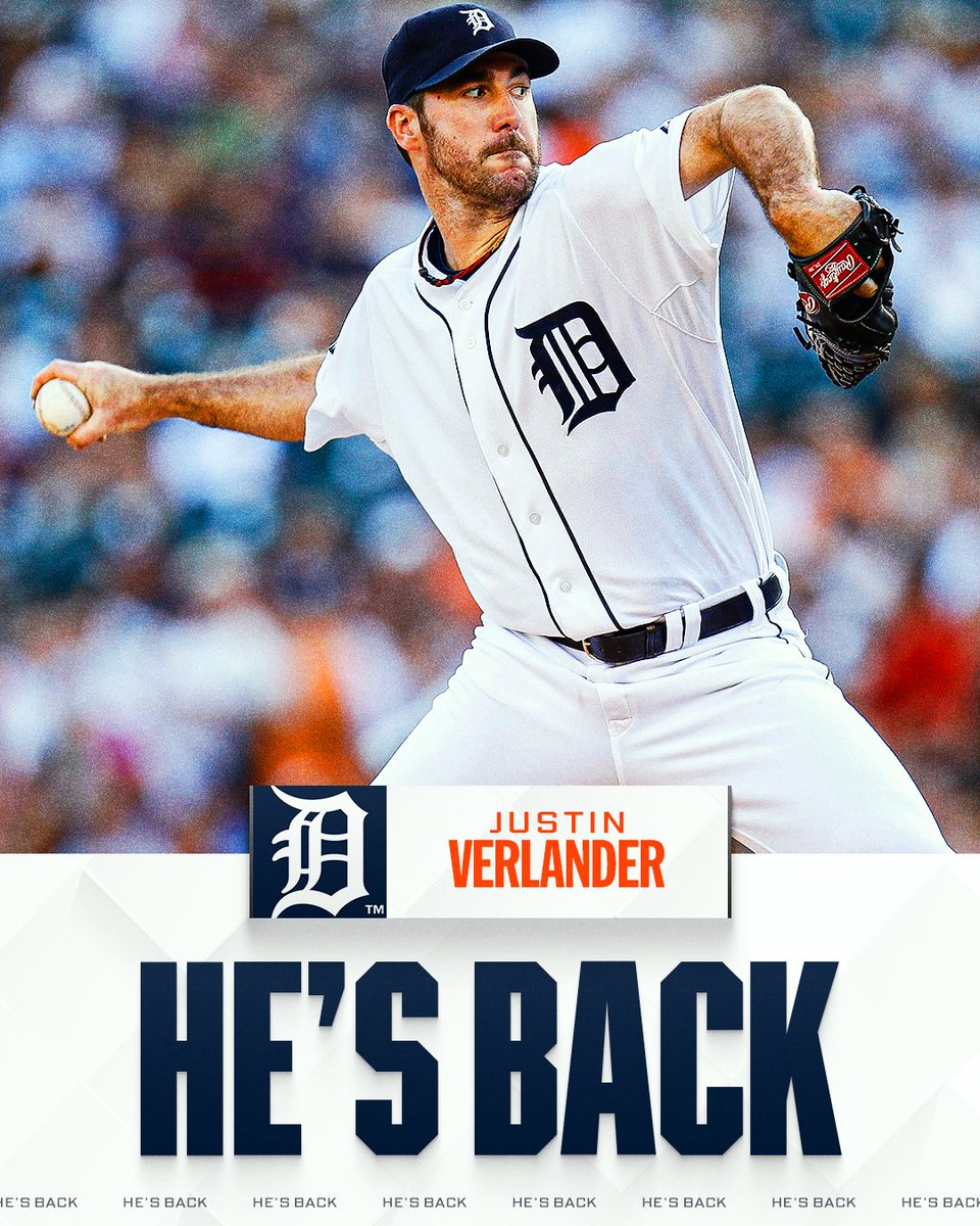 MLB's tweet image. JV is BACK in Detroit!

The Tigers sign RHP Justin Verlander to a 1-year deal.