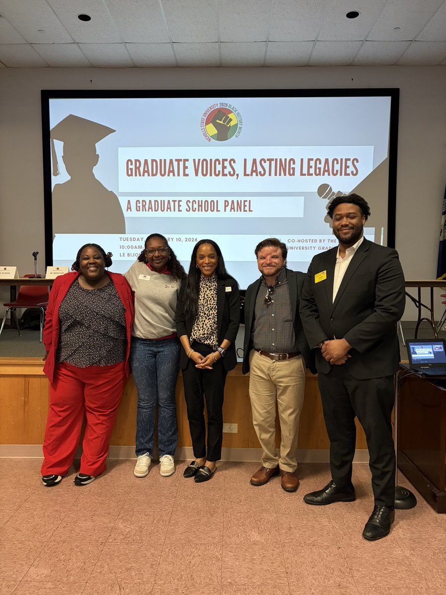Thank you to everyone who helped make our graduate school panel a success this morning, especially our panelists, Ms. Tai Battle, Mr. Lashawn Lewis, and Drs. Melissa Clay and Chantrelle Varnado-Johnson! Grateful as well to Synergy Bank for sponsoring the event.