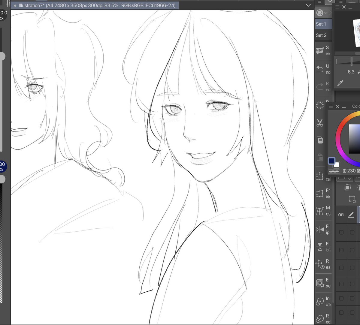 Trying out brushes.. I know the forhead look big mb💔 #rkgk