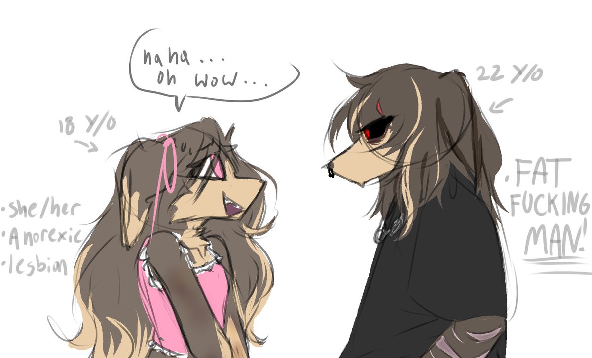 cream_IRL's tweet photo. //got distracted and doodled me and my younger self https://t.co/Vea9mqHBJs