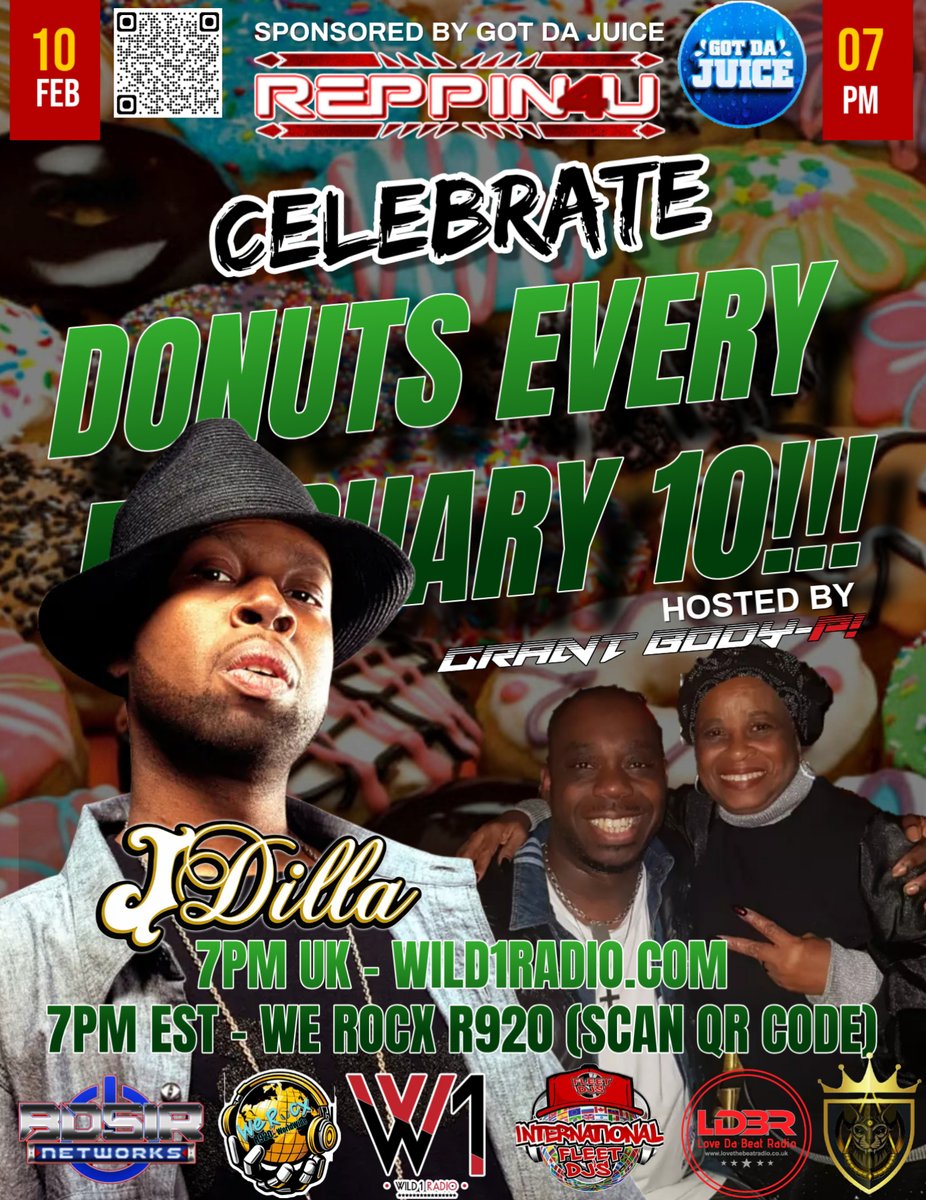 WE ARE LIVE! <a href="/Wild1_Radio/">wild1radio</a> presents RePPiN4U: DONUTS EVERY FEB 10! wild1radio.com