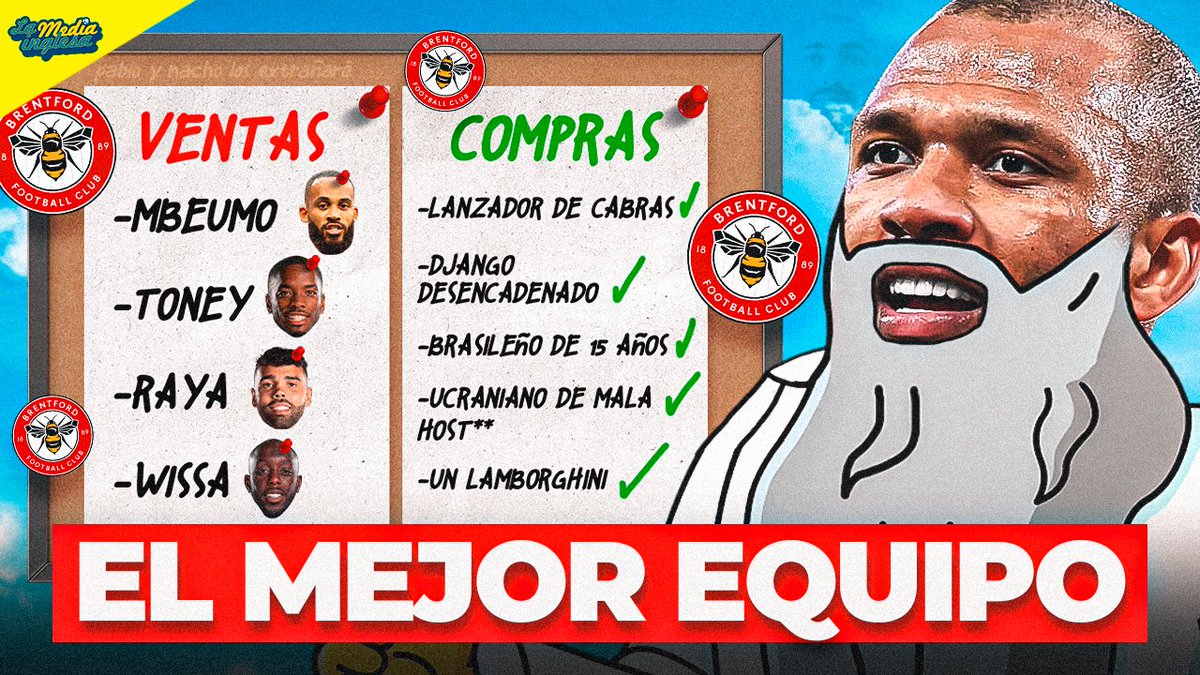 Mi último vídeo en <a href="/LaMediaInglesa/">La Media Inglesa</a> es un análisis de 53 minutos de cómo el Brentford se ha convertido en el equipo mejor gestionado de la Premier League.

Me lo tomo como una última batalla pérdida contra el algoritmo ajajja. Como siempre, la barbaridad de miniatura es de