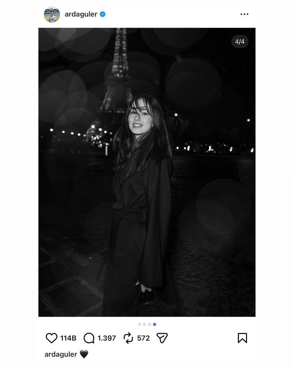 arda güler kız arkadaşını post atmış… bahaneler uydurup sevgilisiyle story bile atmayan erkeklere ders vermeli helal olsun