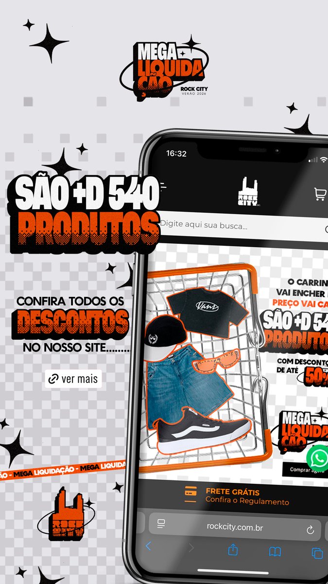 RockCityArmy's tweet photo. Camisetas 👕, bermudas 🩳 e tênis 👟 com descontos pesados pra você montar o look completo gastando menos. São mais de 540 produtos com até 60% OFF em quase toda a loja, sim, é real. ⚠️💥

Quer saber quanto tá custando cada peça?
É só entrar no site e conferir os valores👀🔥 https://t.co/ga23t0z7jI