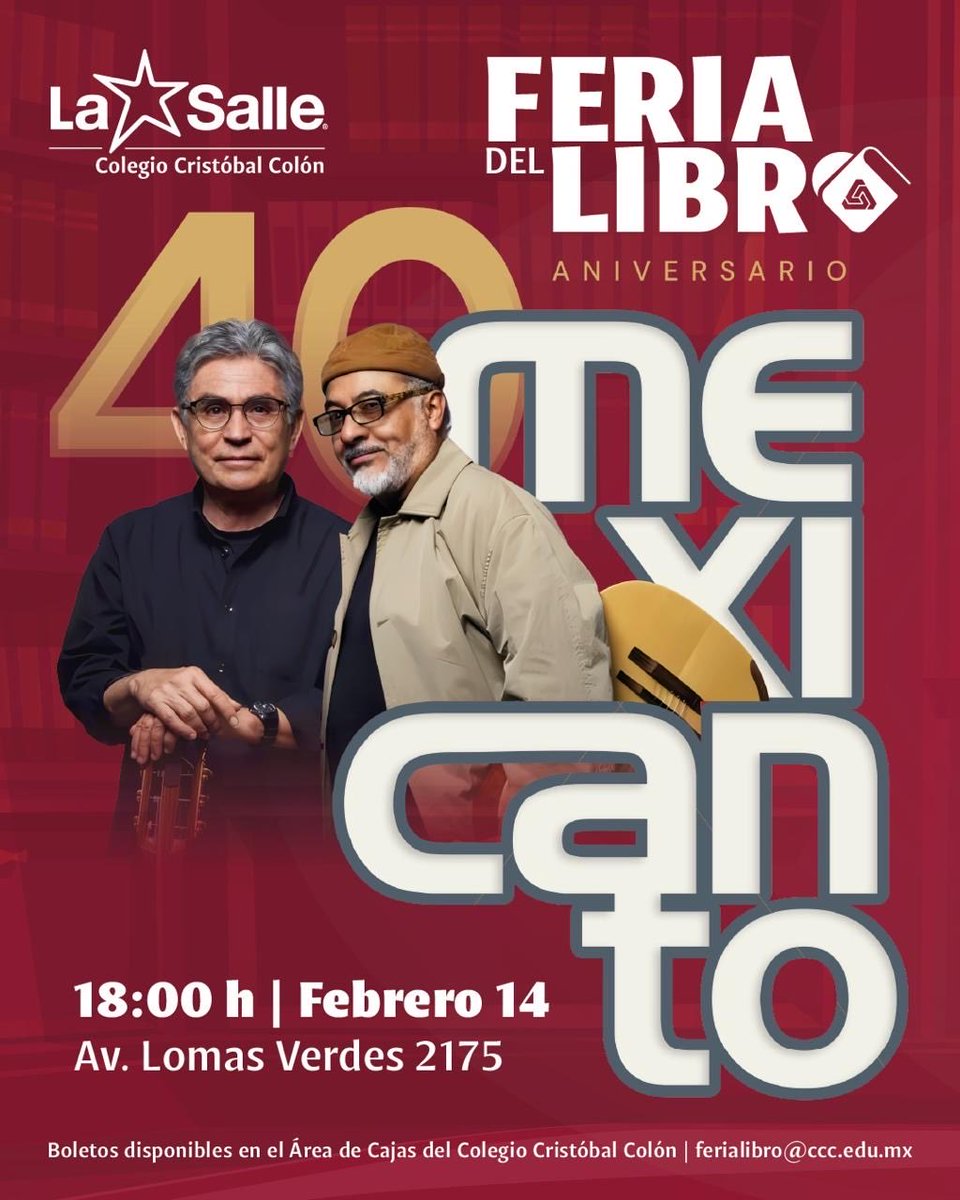 ¿Ya tienes tu boleto para celebrar este 14 de febrero con nosotros?… ¡no te quedes fuera!

¡Te esperamos!

#Mexicanto #CDMX #Edomex #Conciertos