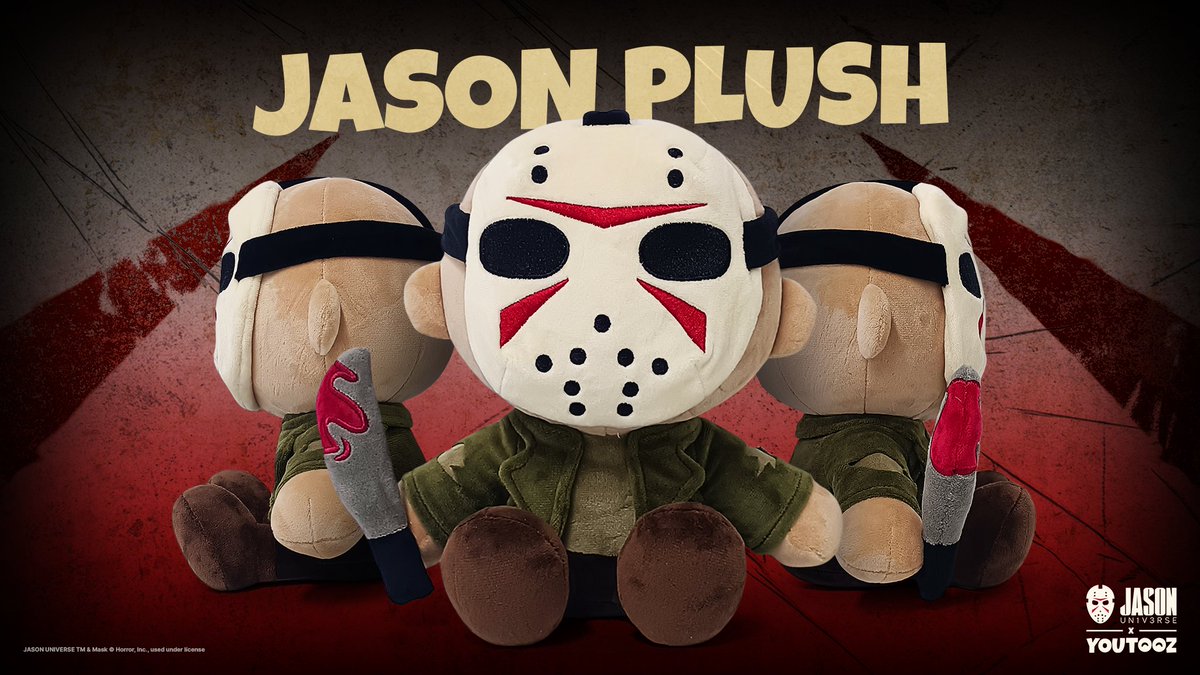 you kids have fun 🤫

the debut @jasonuniverse13 youtooz plushie releases this friday the 13th at 3pm est 🩸