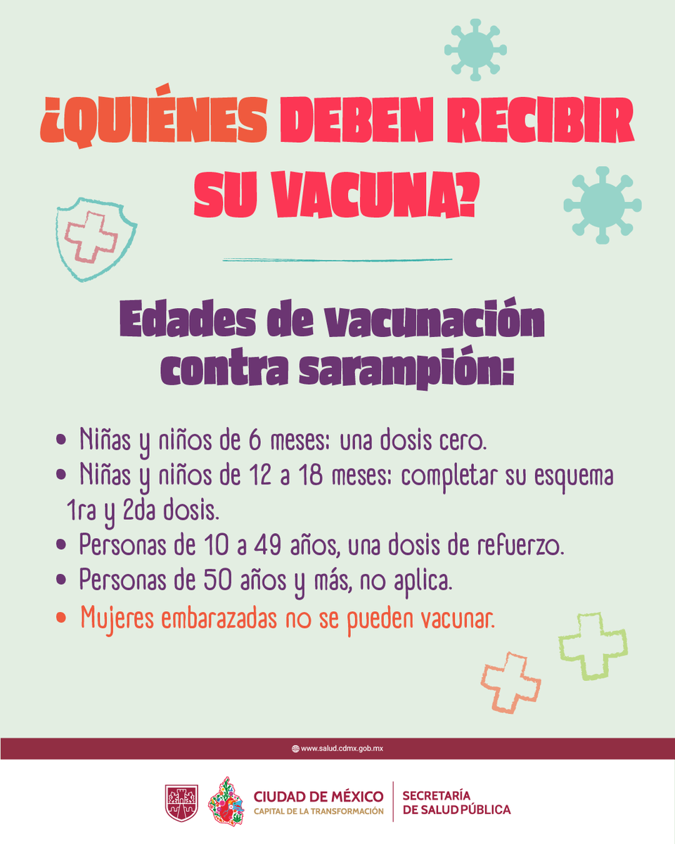 SSaludCdMx's tweet photo. 🚨 En toda la Ciudad de México estamos vacunando contra el sarampión. Conoce algunos de los puntos de la alcaldía #Cuauhtémoc. 

👀 Revisa cuáles son los grupos poblacionales que deben vacunarse contra el sarampión.

📍 Conoce los demás puntos de vacunación de esa alcaldía y del resto de la Ciudad escaneando el QR o visitando la página http://189.240.225.200/index.
👉 ¡Recuerda que se actualiza todos los días!