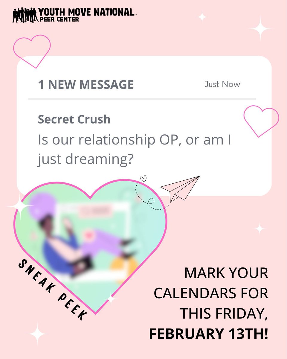 YMNPeerCenter's tweet photo. Have any plans for Valentine's Day? Whatever your day may have in store, we've created something special for you! ✨ Get ready for a virtual learning experience all about something nearly two thirds of youth report using every day and one third report using almost constantly 🤫🔍 https://t.co/I4I6wzgAWi
