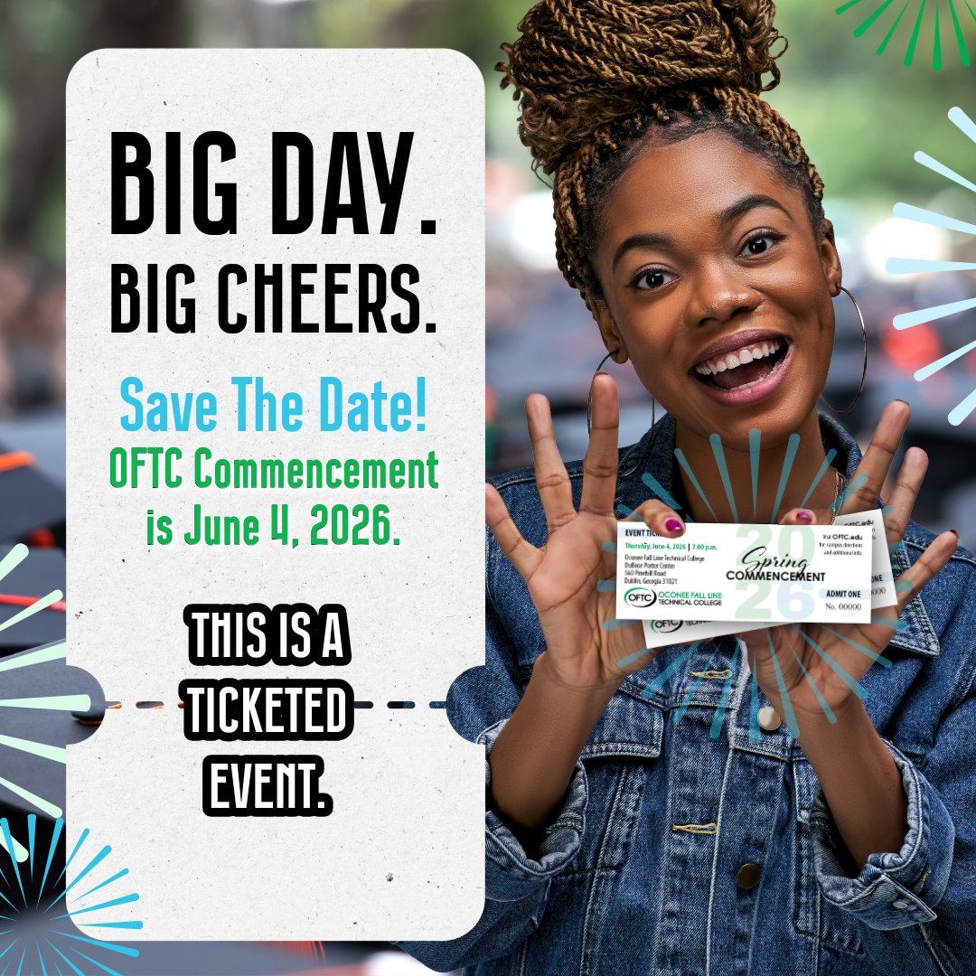 OconeeFallLine's tweet photo. 🎉 Graduation is approaching!

Mark your calendar: June 4 | 7 PM 🎓
Guests will need tickets to attend. Graduates will get details from the Registrar on how to pick up tickets. https://t.co/rKDm4iU6zl