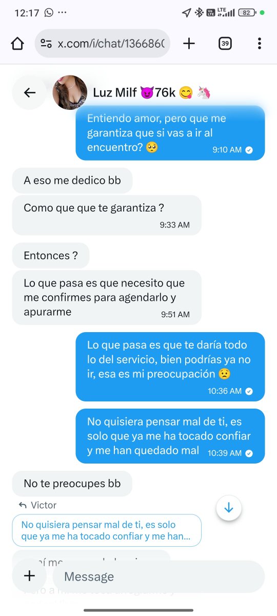 Vixtor95_Ver's tweet photo. Después ya quise un encuentro pero por caliente perdí jajaja 
Se quiso excusar que no le había llegado el depósito y que la quería estafar, yo supongo que para cuando la quemen se pueda defender la rata 🐀
Me la supo hacer la verdad 🫠 https://t.co/TayAC692hu