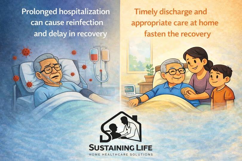 sustaininglife1's tweet photo. Not every patient needs prolonged hospitalisation.
For stable patients, home-based medical care can reduce infection risks, improve comfort, &amp; support faster recovery. Sustaining Life bridges hospital care and home recovery—
ensuring patients are never left unsupported. https://t.co/G6m8JBpz5s