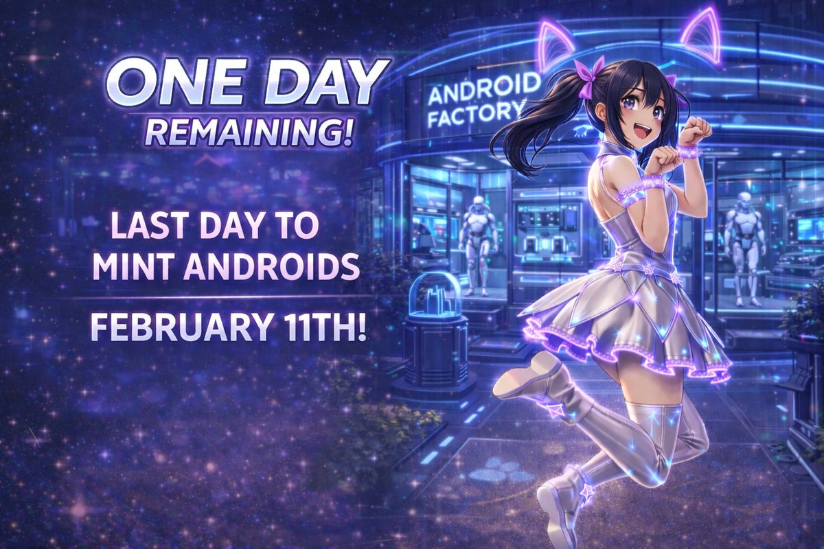 popisinger's tweet image. 🚨 ANDROID MINT ENDS TOMORROW 🤖

February 11 — final day
⏰ Mint closes 4 PM EST

Own an Android → 80% OFF DEX trading fees

This benefit is never coming back. @PhantasmaChain 

Mint before it’s gone: factory.stellargate.io

#nft #btc #phantasmaphoenix #solana