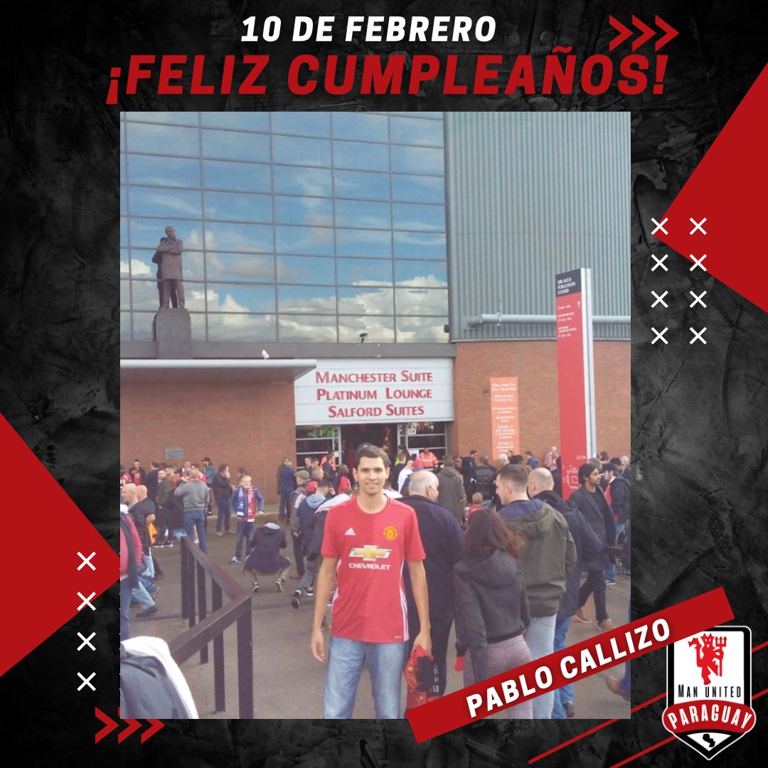 ¡Hoy celebramos el cumpleaños de nuestro querido miembro <a href="/pablocallizob/">Pablo Callizo</a>
Parte importante de esta gran familia Red Devil, siempre acompañando con pasión y buena onda a la peña.  Pablo, esperamos que el equipo te regale una victoria ante el West Ham para completar el festejo 
#GGMU