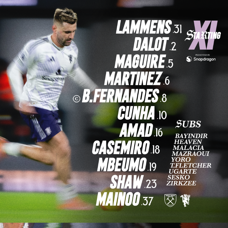 ManUtd's tweet photo. Unchanged for the visit to West Ham! ⚪️