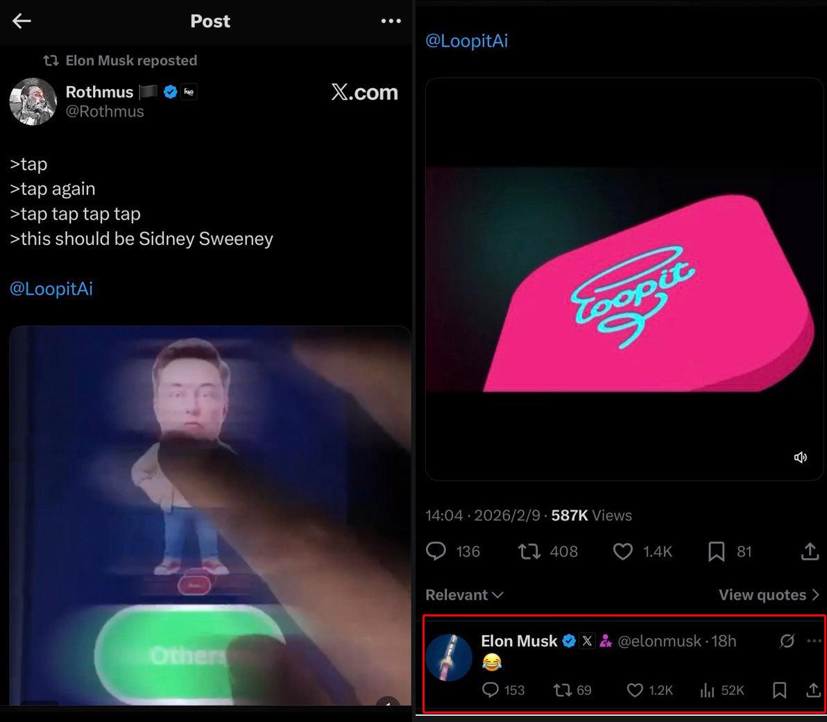 EHuanglu's tweet image. Elon reposted @loopitAI yesterday. That's the third signal in a pattern I've been tracking.

I study content evolution. This looks like an inflection point.

Here's why: We're obsessed with making AI generate better things. Better images, better videos, better text. But that's…