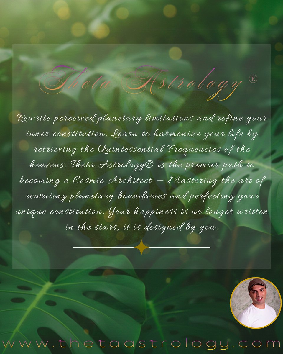 ThetaAstrology's tweet photo. Theta Astrology® is a living transmission of Channeled Signature Teachings designed for the modern soul. By weaving together the best of Medical and Vibrational Astrology with the transformative power of Hypnotherapy and NLP, we offer the first astrological path that incorporates both the sacred ancient and the visionary advanced. Discover the ultimate technology for personal alchemy.

Theta Astrology® Exoteric-Esoteric Synthesis. A system rooted in Ancient and Advanced Stellar Knowledge, developed by Kealoha Cristiano.

Theta Astrology® Certification Program.
Other Specialties:
- Medical Astrology; and
- Vibrational Astrology.

Achieving the harmonious connection of body, mind & soul.
Emotional, Psychological, Physical & Spiritual Well-being.

Blessings,
Sending you waves of Aloha
Kealoha Cristiano

https://t.co/CLnMxunV7G

#KealohaCristiano #ThetaAstrology #MedicalAstrology #VibrationalAstrology #Kauai