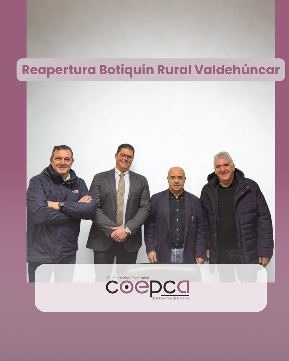 coepca's tweet photo. 🏥 Valdehúncar reabre su botiquín rural.

Atendido por la farmacia de Millanes (José Luis Sánchez Manzano).

Han asistido al acto inaugural : Diego Hernández y Ramón Barbado (Coepca) y el alcalde Isidro Nuevo https://t.co/M9kPlAuR8O