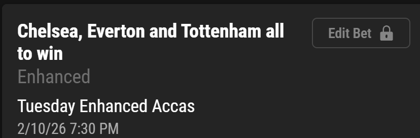 AddedTimeTips's tweet photo. 2 boosts on - WH,BWIN

BB on MGM which gives free bet for tomorrow

BB on BFD which gives free bet if it loses https://t.co/X6zxR8qMmm