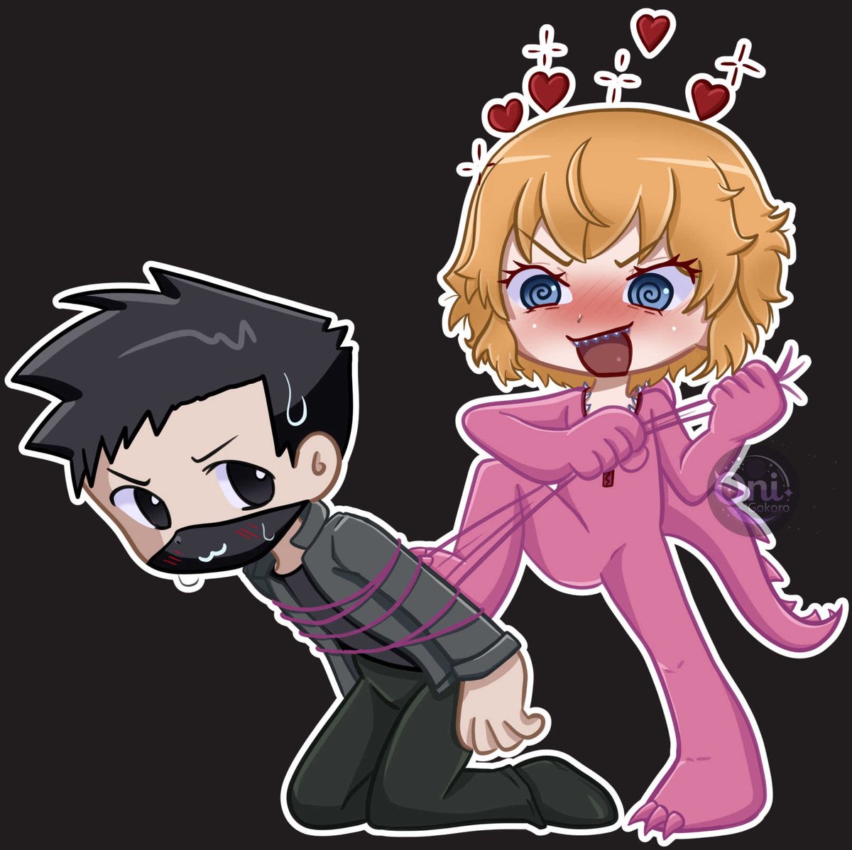 Premio de la rifa de San Valentín para <a href="/C_DinoGalletas/">DinoGalletas 🦖🍪/ 🧸🥖/ 🤍🦋</a> 
en unos momentos me comunicaré con la persona para entregarle los archivos PSD en caso de que quiera utilizar la imagen para algo.

Muchísimas gracias por participar y espero que sea de su agrado, pronto lo haré de nuevo 😁