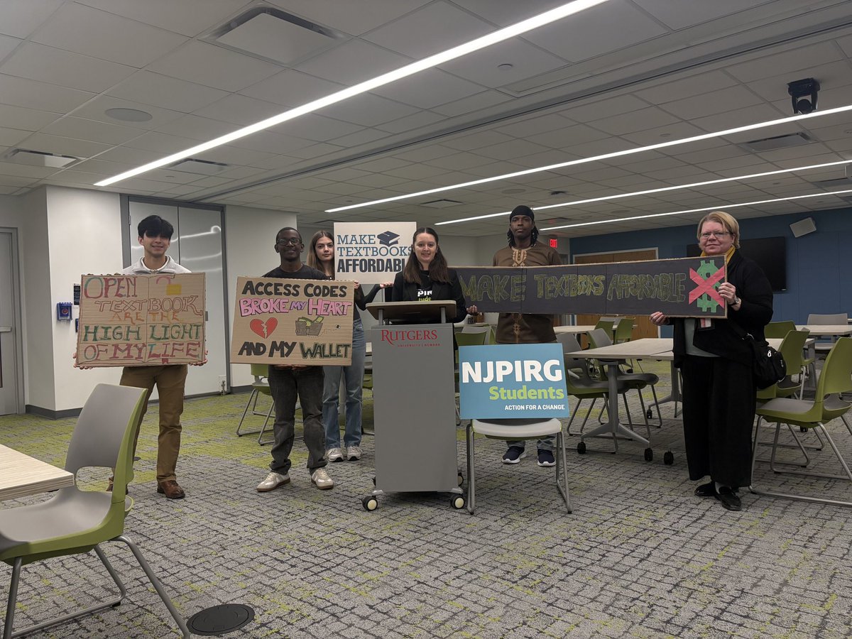 .<a href="/Rutgers_Newark/">Rutgers University-Newark</a> students know— textbooks are way too expensive! So we released our new report on textbook affordability alongside <a href="/RULibraries/">Rutgers University Libraries</a> and SGA today.