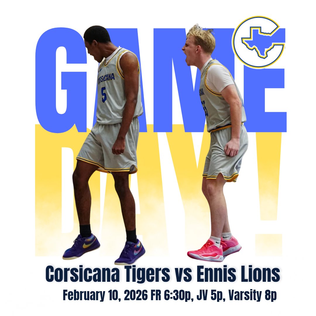 Game Day vs Ennis

Varsity 8p

JV 5p

9th 6:30p