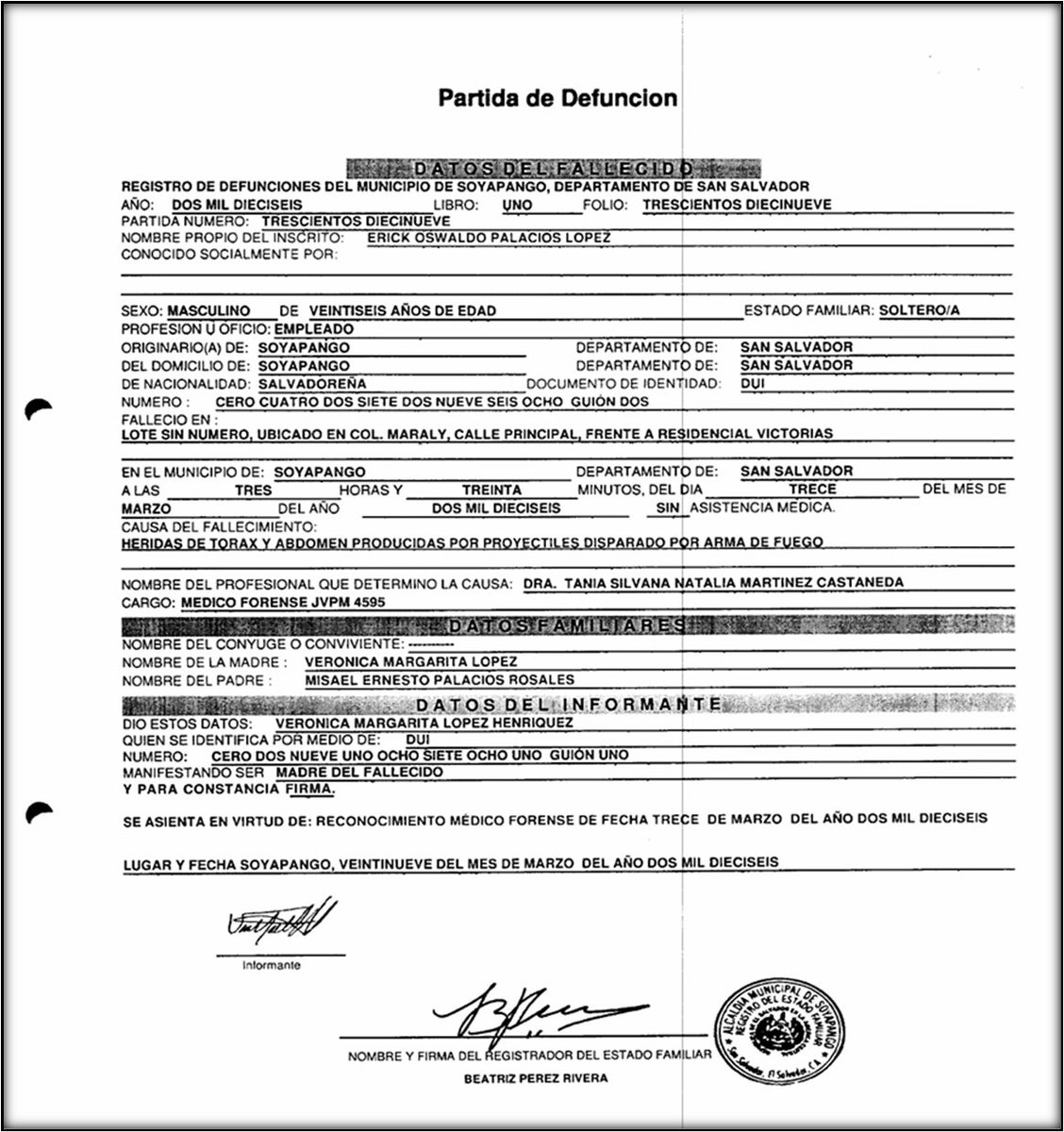 La lacra ERICK OSWALDO PALACIOS LOPEZ Alias "SPIDER" marero 18 Sureños DUI: 04272968-2 en marzo 2016 se le torcieron los MS13. dejen de andar creyendo en paginas Garras.