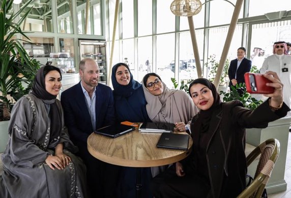 HRHCatherine's tweet photo. Prince William wasn’t afraid to discuss women’s empowerment in Saudi Arabia. https://t.co/Rk178tQWxG