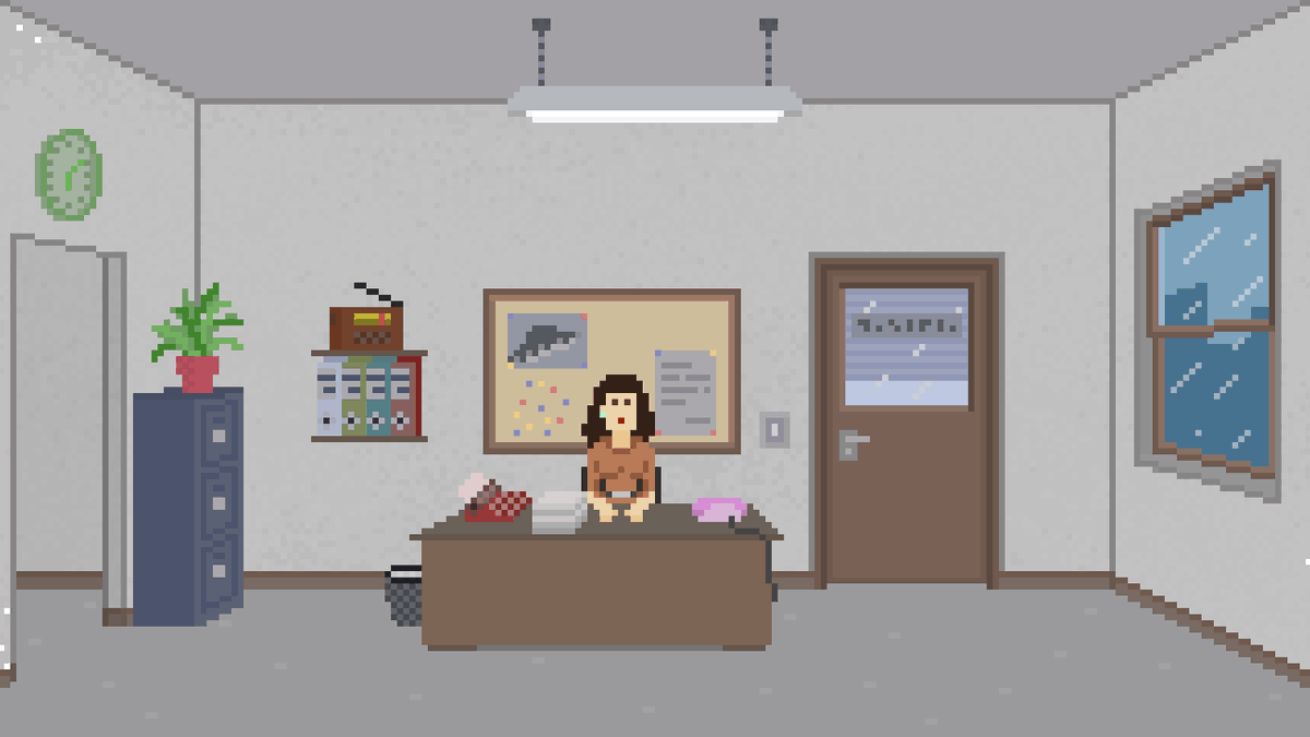 elalegreroger's tweet photo. Stella Medina... en su oficina.
#poiintandclick #adventuregame #indiedev #pixelart #retrogames https://t.co/7c5H3n0fEn