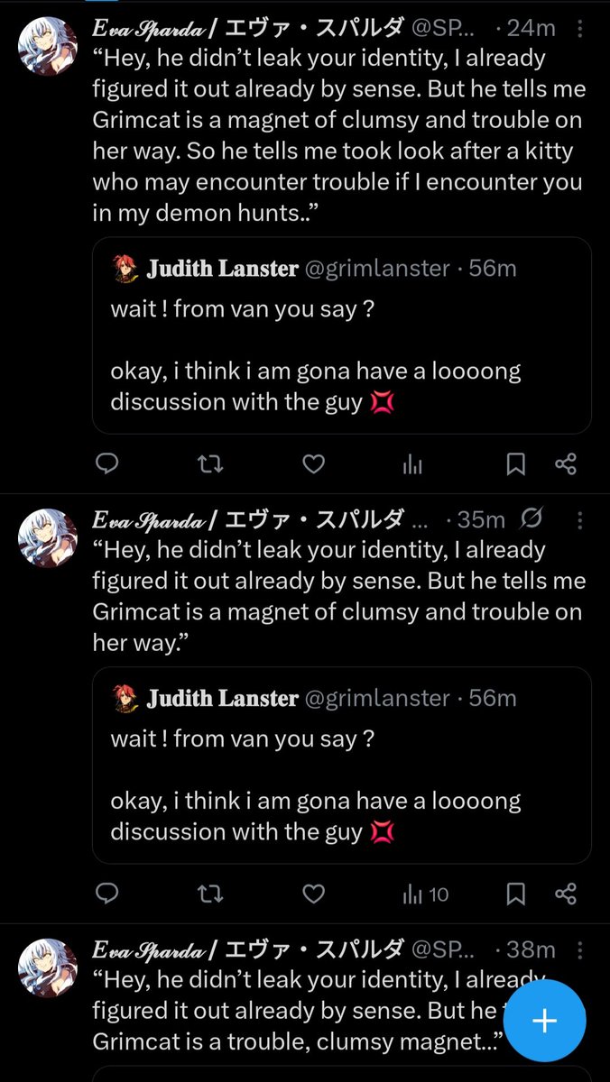 // <a href="/SPARDAOFMOON87/">𝐸𝓋𝒶 𝒮𝓅𝒶𝓇𝒹𝒶 / エヴァ・スパルダ</a> what are you doing !? 😂