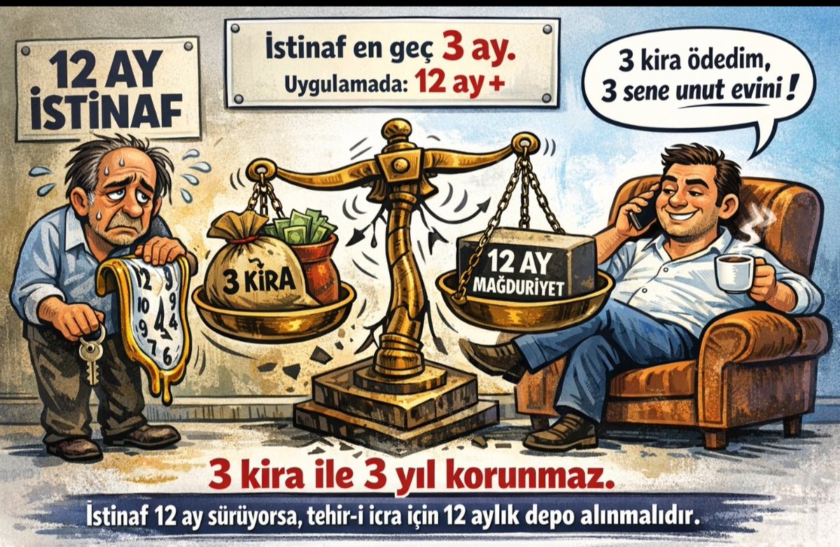 #EvimiVersene <a href="/adalet_bakanlik/">T.C. Adalet Bakanlığı</a> 12 yargı paketi düzenlenme gelmeli istinaf mahkemeler çok uzun ya kisaltilmali yada depo parası 3 aylık değil 12 aylık alınmalı