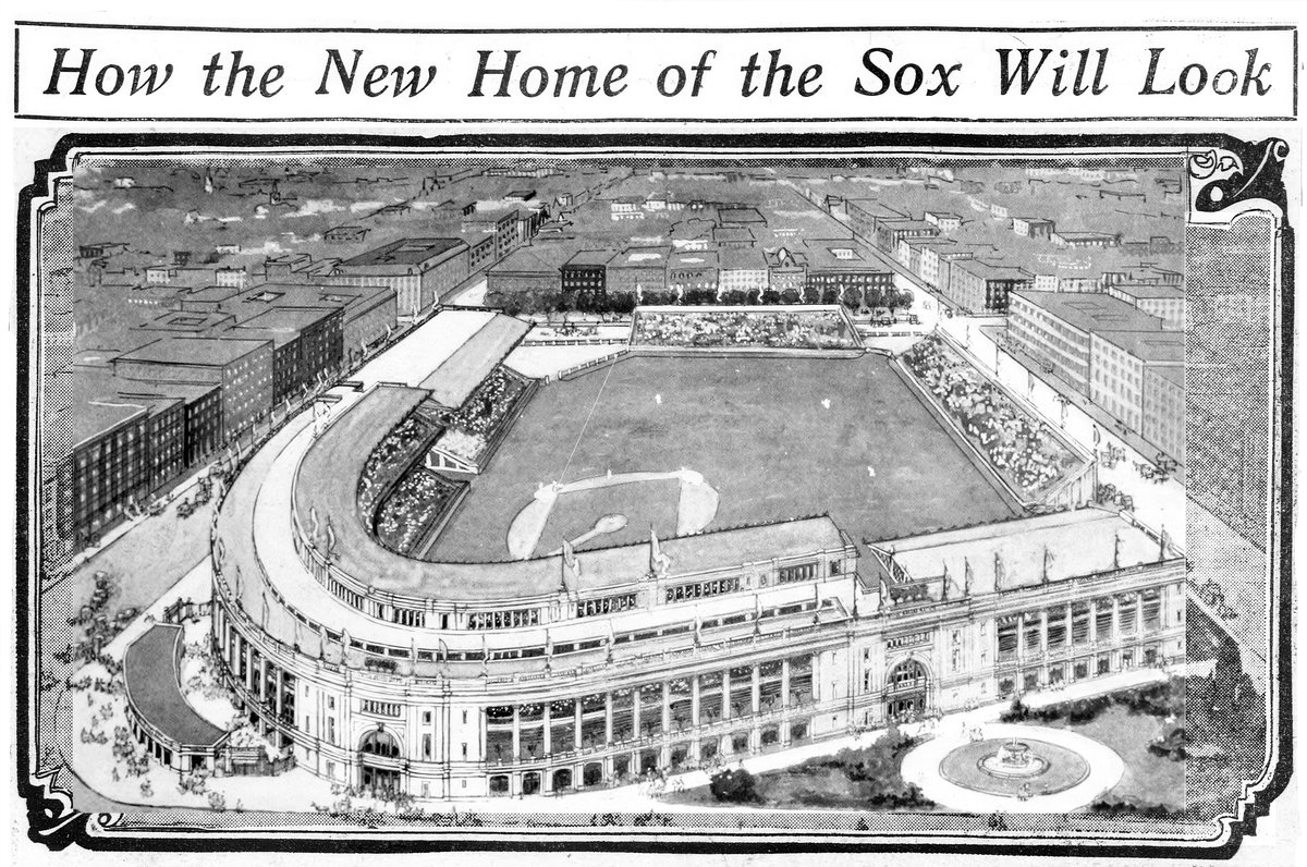 SoxintheCity78's tweet photo. Based on his 1910 illustration, Architect Zachary Taylor Davis imagined a grander edifice for White Sox Park. Itβs said that Charles Comiskey tightened the purse strings, but Chicago still got the Baseball Palace of the World. #ballparks #WhiteSox #comiskey https://t.co/82NvP0sXTc