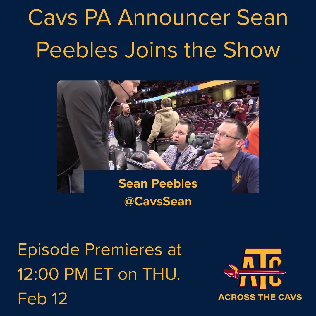 The Voice returns to ATC!  

Excited to welcome Sean Peebles (<a href="/cavssean/">Sean Peebles</a>) back to the pod on Thursday.  

#LetEmKnow
