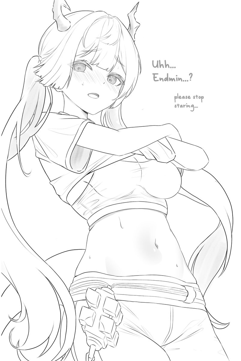 Chen Qianyu sketch because i can't have enough of her she is so silly  
#ArknightsEndfield #エンドフィールド