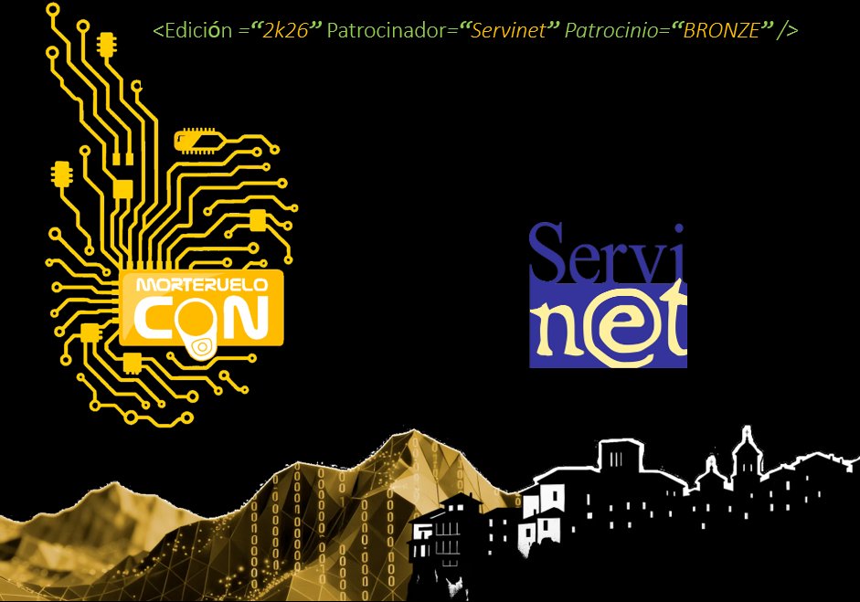 morteruelocon's tweet photo. Finalizamos la jornada de hoy con uno de nuestros patrocinadores conquenses! Servinet, que siempre ha participado desde la primera edición! GRACIAS! #Morteruelo2k26 https://t.co/R5ZhtilCeW