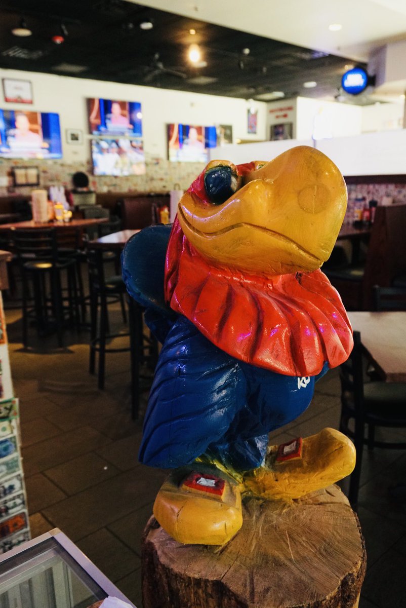 JeffersonsKU's tweet photo. Proud Jayhawks.
Puffed up chests. 
And yes...we did just beat the #1 team.
If you hear a little extra swagger in Lawrence today, that's just us celebrating properly. Victory tastes better at Jefferson's. 💙❤️ https://t.co/LUXSreSTYL