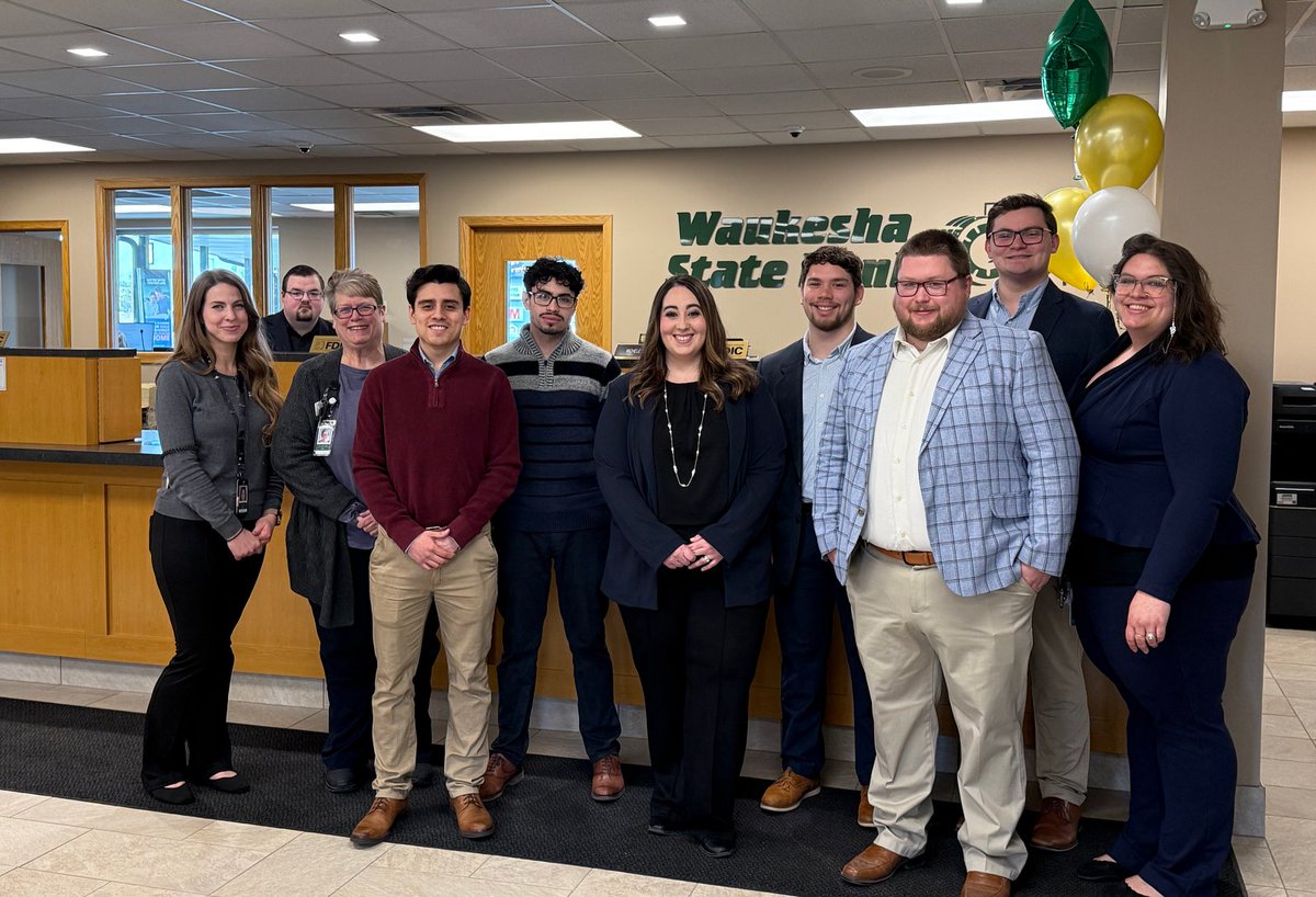 ✂️🎉 It’s official—the ribbon has been cut! We celebrated the grand re-opening of our newly remodeled W. Sunset Dr. office with local leaders and our community. Proud to continue serving Waukesha in a refreshed space built for connection and great banking.